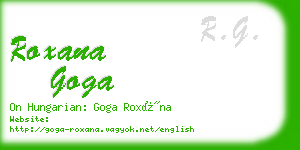 roxana goga business card